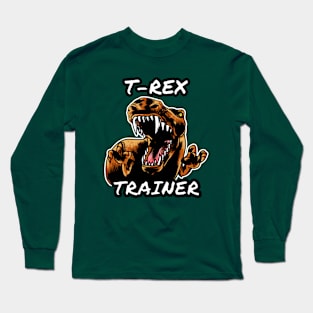 🦖 Ferocious Jurassic-Era Predator, T-Rex Dinosaur Trainer Long Sleeve T-Shirt